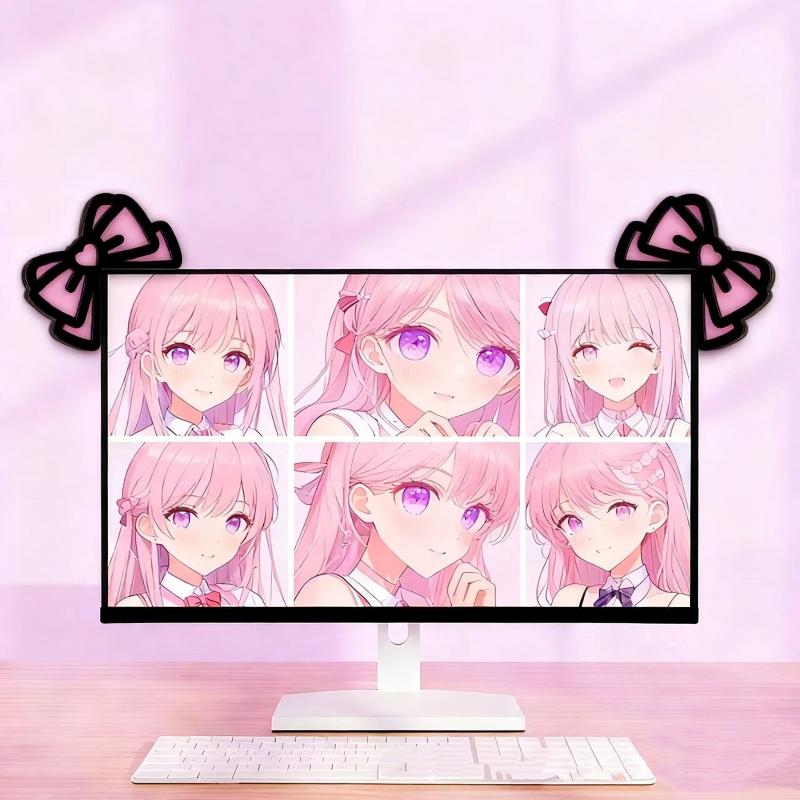 Pc Gaming Kawaii - جديد 1/2 قطعة زينة شاشة كمبيوتر