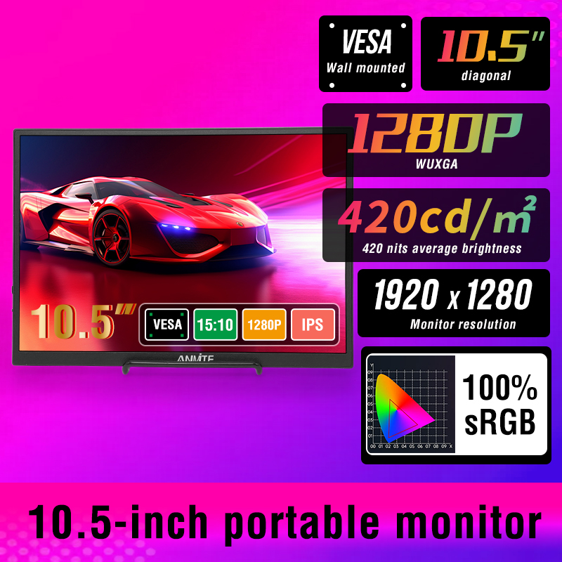 Pc Gaming Gigabyte - Anmite شاشة محمولة 10.5 بوصة 1280P
