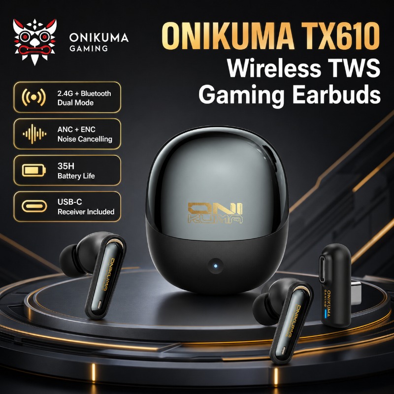 Pc Gaming Gigabyte - سماعات ألعاب لاسلكية ONIKUMA TX610 ثنائية