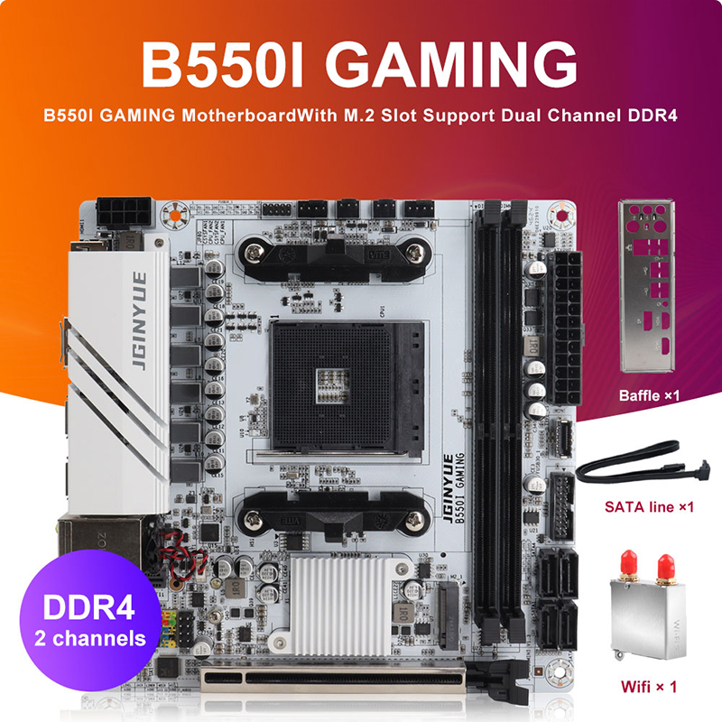 Pc Gaming Ryzen - اللوحة الأم للألعاب JINGYUE B550I AM4