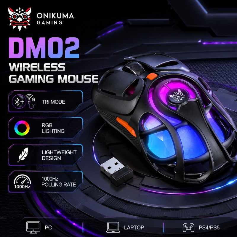 Pc Gaming Gigabyte - فأرة ألعاب لاسلكية ONIKUMA DM02 بتقنية