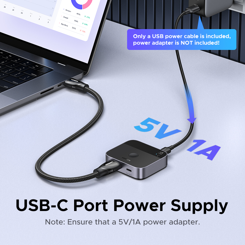 UGREEN HDMI USB C Switch 2 in  - مراجعة Pc Gaming Gigabyte وسعره
