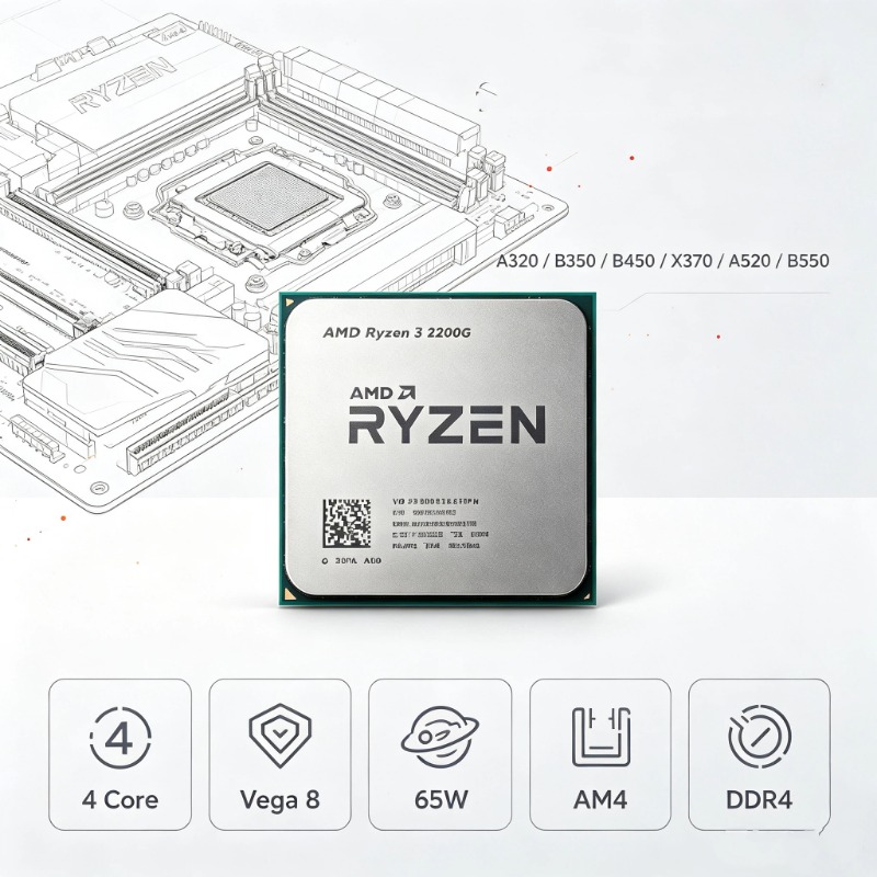 معالج AMD Ryzen 3 2200G R3 220 - مراجعة Pc Gaming Ryzen وسعره